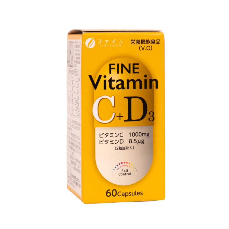 THỰC PHẨM BẢO VỆ SỨC KHỎE FINE VITAMIN C+D FINE JAPAN LỌ 60 VIÊN